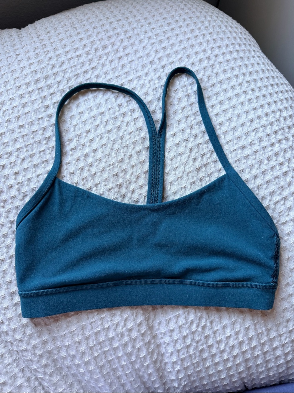lululemon athletica Teal Seamless Strappy Sports Bra